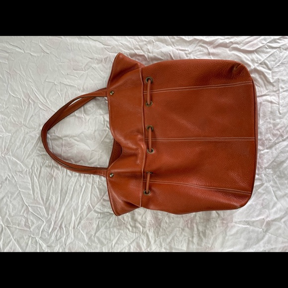 Scarpa pebbled leather burnt orange bag - Picture 2 of 9